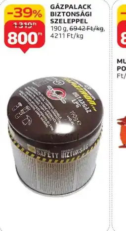 Auchan Gázpalack biztonsági szeleppel ajánlat