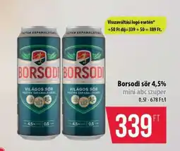 Coop Borsodi sör 4,5% ajánlat