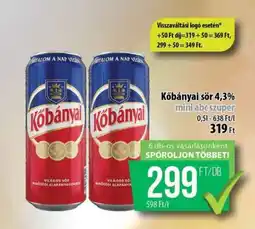 Coop Kőbányai sör 4,3% ajánlat
