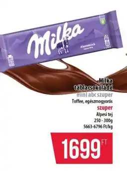 Coop Milka táblacsokoládé ajánlat