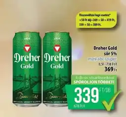 Coop Dreher Gold sör 5% ajánlat