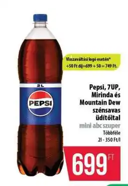 Coop Pepsi, 7UP, Mirinda és Mountain Dew szénsavas üdítőital ajánlat