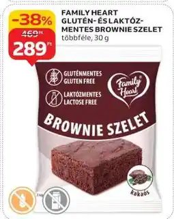 Auchan FAMILY HEART GLUTÉN- ÉS LAKTÓZMENTES BROWNIE SZELET ajánlat
