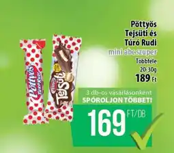 Coop Pöttyös Tejsüti és Túró Rudi ajánlat