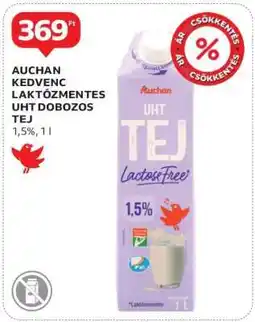 Auchan Auchan Kedvenc Laktózmentes UHT Dobozos Tej ajánlat