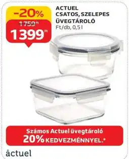 Auchan ACTUEL CSATOS, SZELEPES ÜVEGTÁROLÓ ajánlat