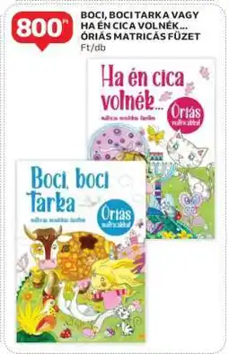 Auchan BOCI, BOCI TARKA VAGY HA ÉN CICA VOLNÉK... ÓRIÁS MATRICA FÜZET ajánlat
