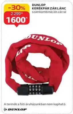 Auchan DUNLOP KERÉKPÁR ZÁR LÁNC ajánlat