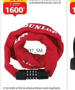 Auchan DUNLOP KERÉKPÁR ZÁR LÁNC ajánlat