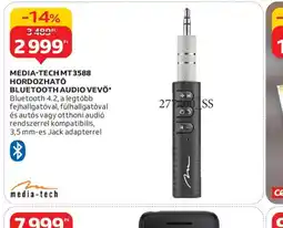 Auchan MEDIA-TECH MT3588 BLUETOOTH AUDIO VEVŐ ajánlat