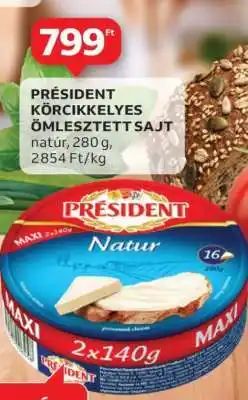 Auchan PRÉSIDENT KÖRCIKKELYES ÖMLESZTETT SAJT ajánlat