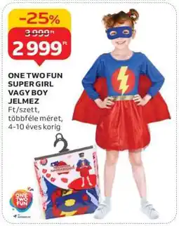 Auchan ONE TWO FUN SUPER GIRL VAGY BOY JELMEZ ajánlat