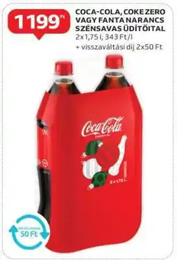 Auchan Coca-Cola, Coke Zero vagy Fanta Narancs Szénsavas Üdítőital ajánlat