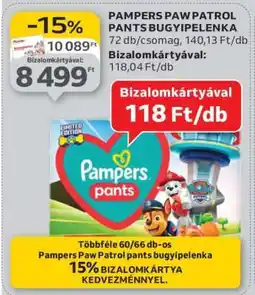 Auchan Pampers Paw Patrol Pants Bugyipelenka ajánlat
