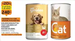 Auchan GOLDEN DOG KUTYA VAGY GOLDEN CAT KONZERV MACSKAELEDEL ajánlat
