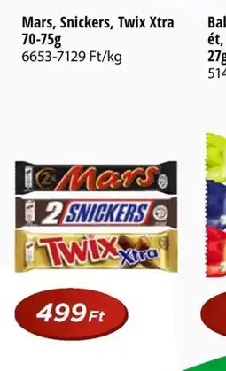 Real Mars, Snickers, Twix Xtra ajánlat