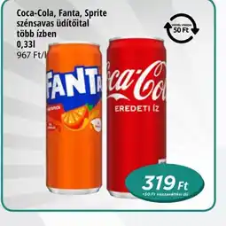 Real Coca-Cola, Fanta, Sprite üdítőital ajánlat
