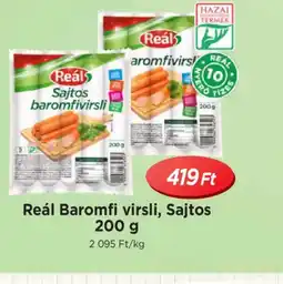 Real Reál Baromfi virsli, Sajtos ajánlat