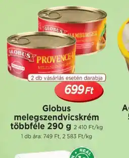 Real Globus melegszendvicskrém ajánlat