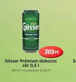 Real Gösser Prémium dobozos sör ajánlat