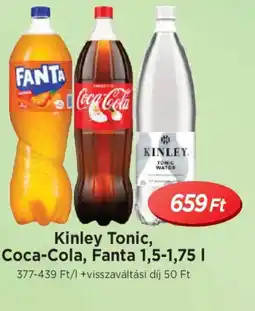 Real Kinley, Coca-Cola, Fanta üdítőital ajánlat