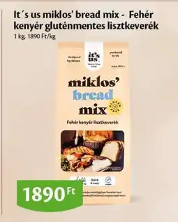 EcoFamily It´s us miklos’ bread mix - Fehér kenyér gluténmentes lisztkeverék ajánlat