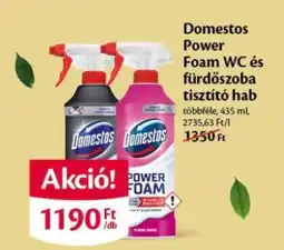 EcoFamily Domestos Power Foam WC és fürdőszoba tisztító hab ajánlat