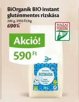 EcoFamily BiOrganik BIO instant gluténmentes rizskása ajánlat