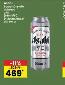 Interspar Asahi Super Dry sör ajánlat
