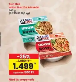 Interspar Sun Hee udon tésztás készétel ajánlat