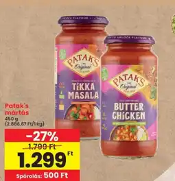 Interspar Patak's mártás ajánlat