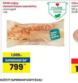 Interspar SPAR enjoy. rántott húsos szendvics ajánlat