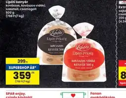 Interspar Lipti kenyér ajánlat
