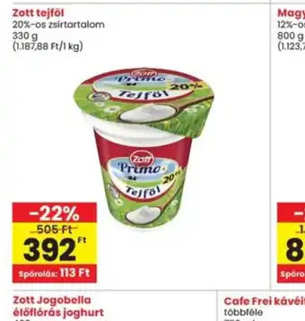 Interspar Zott tejföl ajánlat