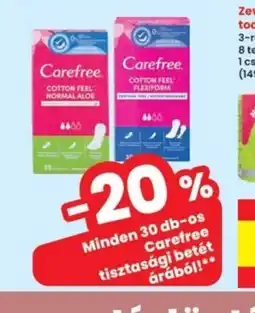 Interspar Carefree tisztasági betét ajánlat