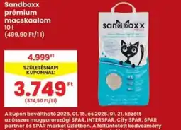 Interspar Sandboxx prémium macskaalom ajánlat