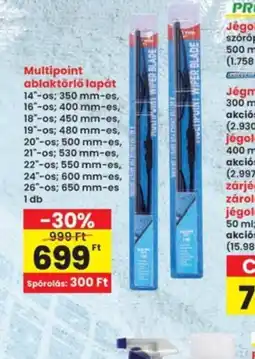 Interspar Multipoint ablaktörlő lapát ajánlat