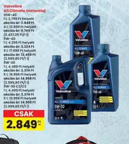Interspar Valvoline All Climate motorolaj ajánlat