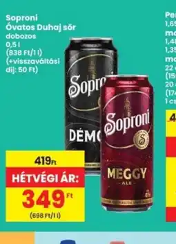 Interspar Soproni vatos Duhaj sör ajánlat