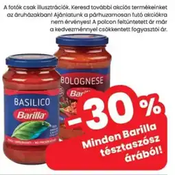 Spar Barilla tésztaszósz ajánlat