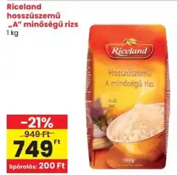 Spar Riceland hosszúszemű „A" minőségű rizs ajánlat