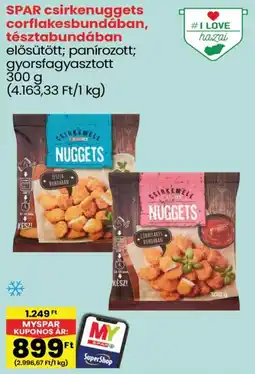 Spar SPAR csirkenuggets corflakesbundában, tésztabundában ajánlat