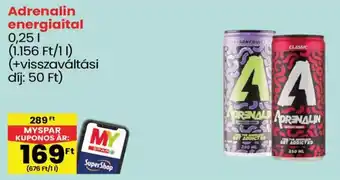 Spar Adrenalin energiaital ajánlat