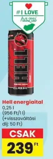 Spar Hell energiaital ajánlat