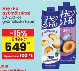Spar Hey-Ho gyümölcsital ajánlat