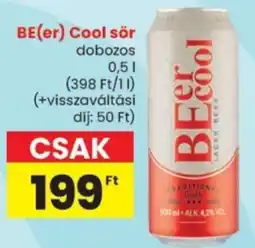 Spar BE(er) Cool sör ajánlat