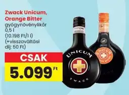 Spar Zwack Unicum, Orange Bitter ajánlat
