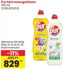 Spar Pur kézi mosogatószer ajánlat