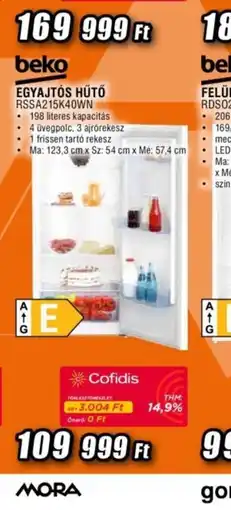 Expert beko EGYAJTS HŰTŐ RSSA215K40WN ajánlat