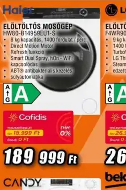 Expert Haier ELÖLTÖLTŐS MOSGÉP ajánlat